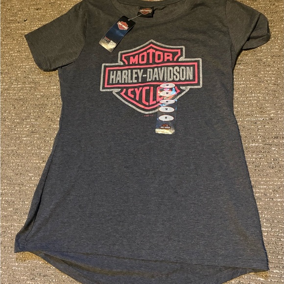 Harley-Davidson Tops - Harley-Davidson Charcoal Tee with Logo